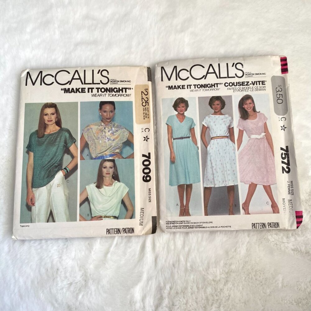 2 McCall's Sewing Patterns